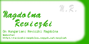 magdolna reviczki business card